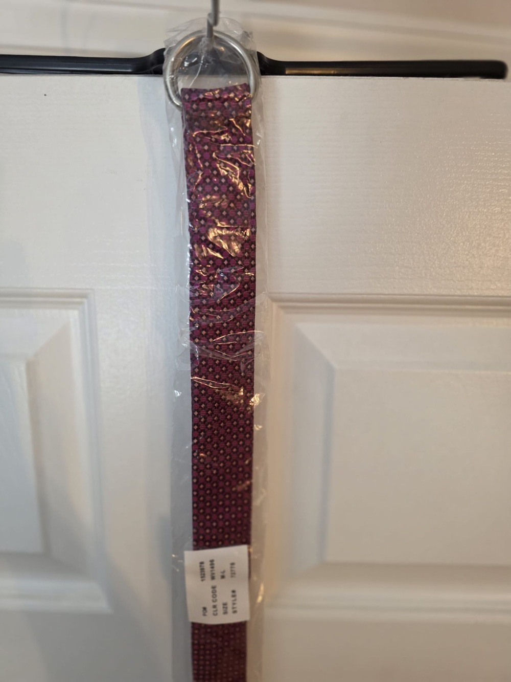 Women’s J Crew Silk Purple and Pink Belt. M/L. NWT.